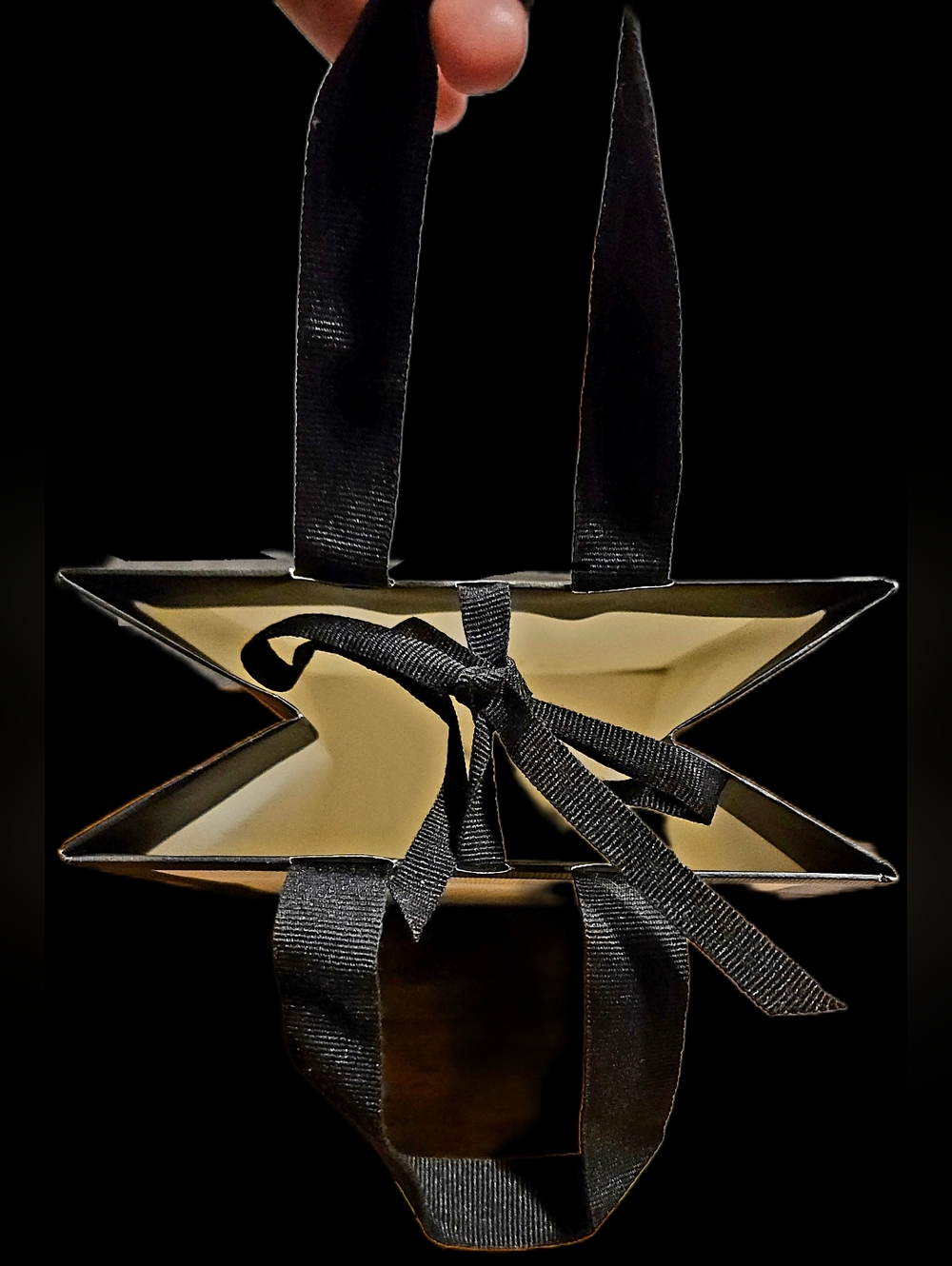 NEW Gucci White Black Medium Paper Shopping Gift Bag Ribbon Handles Bow Closure - Picture 3 of 8